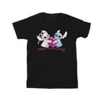 Disney Girls Lilo And Stitch Ohana Heart With Angel Cotton T-Shirt (Black) - Size 7-8Y