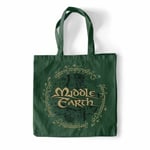 LORD OF THE RINGS - MIDDLE EARTH UNISEX DARK GREEN TOTE BAG ONE SIZE - Z777z