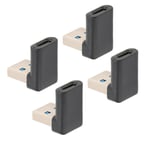 4 kpl USB Type C -suorakulmasovitin 10Gbps Siirto Kannettava USB Uros Type C Naarassovitin kannettaville pöytäkoneille