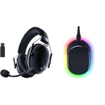 Razer BlackShark V2 Pro pour PC - Casque sans Fil E-Sports Premium Noir & Mouse Dock Pro & Charging Puck - Station de Recharge magnétique sans Fil & Module pour Souris compatibles - Noir