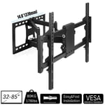 Full Motion TV Wall Mount Bracket Swivel For 32 38 40 42 49 50 55 60 65 70 75 80