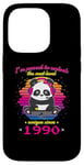 Coque pour iPhone 14 Pro Né en 1990 Anniversaire Fun Panda Gaming Unlock The Next Level