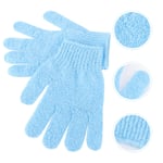 2 Pair Body Scrub Exfoliator Wash Gloves Waschhandschuhe Scrubber