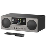 Radio Internet et Lecteur CD Bluetooth 100W I Dab, Dab+, WiFi Smart Stéréo et Radio FM I Plug & Play, Réveil et Spotify Connect avec connexions AUX, USB et Prise Casque I Majority Humboldt