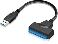 Adaptateur Usb 3.0 Vers Sata Iii,Super Speed Usb 3.0 Vers Sata Disque Convertisseur Cable Adapter Pour 2.5""Ssd/Hdd Drives,Supporte Uasp Sata Iii,Pour Windows 98/2000/Xp/Vista/7/8,Mac Os X