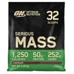 Optimum Nutrition Serious Mass Protein Powder High Calorie Mass Gainer with Vitamins, Creatine and Glutamine, Chocolate, 16 Servings, 5.45 kg