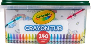 Crayola 240x Crayons Multi-Color Max Arts And Crafts Large Tub Official