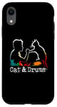 Coque pour iPhone XR Cat And Drums – Batterie vintage pour amoureux des chatons