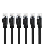 Yauhody CAT 6 Ethernet Cable 1m Ethernet Cable Black 6Pack 1m Network Cable High