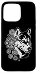 iPhone 15 Pro Max Wolf with mandala figures, Indian, yoga Case