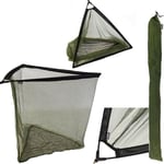 42 INCH GREEN CARP FISHING LANDING NET WITH PLASTIC BLOCK + STINK BAG NGT TACKLE