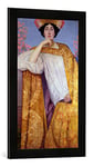 'Encadré Image de Gustav Klimt "Portrait of a Woman in a Golden Dress, Painted en collaboration with Ernst Klimt (1864–92) Franz la boue (1861–1942) and his Stud, d'art dans le cadre de haute qualité Photos fait main, 40 x 60 cm, noir mat