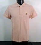 LYLE & SCOTT Polo Shirt Dusty Pink Short Sleeve Classic Fit BNWT Men's Medium