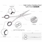 New 7 Piece Barber Kit In Card Box Razor Scissors Apron Comb Nail Cutter Duster