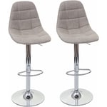 HHG - jamais utilisé] 2x Tabouret de bar 356, tabouret de bar, gris crème, textile