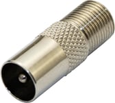 Deltaco F-connector female - male IEC