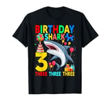 Baby Cute Shark Birthday Boy 3 Year Old - Three Three T-Shirt