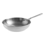 LACOR - 44428 - Poêle en acier inoxydable 18/10 Cuisine, sans antiadhésive, manche ergonomique, fond Full Induction, compatible avec induction, four et lave-vaisselle, Ø28 cm, hauteur 6.5 cm