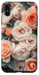 Coque pour iPhone XS Max Rose en fleurs complexes - Motif floral pastel