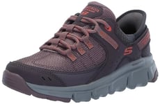 Skechers Women's Summits at, Burgundy Synthetic/Mesh/Multi Trim, 4 UK