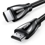 UGREEN HDMI 2.1 Cable 8K 4K 1440P@120/144/165/240Hz 48Gbps Ultra High Speed Lead eARC Dolby Atmos Vision HDR HDCP 2.3 Compatible with PS5/4 Xbox Series X/S TV Soundbar Laptop Monitor PC DVD Player(1M)