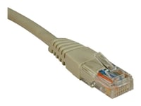 Eaton Tripp Lite Series Cat5e 350 MHz Molded (UTP) Ethernet Cable (RJ45 M/M), PoE - Gray, 1 ft. (0.31 m) - Cordon de raccordement - RJ-45 (M) pour RJ-45 (M) - 30 cm - UTP - CAT 5e - moulé, bloqué...