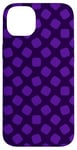 Coque pour iPhone 14 Plus Purple Violet Cubes Rounded Square Polka Dot Berries Pattern