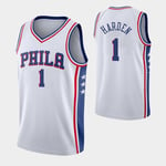 Ny säsong #1 James Harden Jersey Basket Uniform Sport Shirt White S