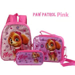 Rosa Paw Patrol Ryggsäck Skolväska 3-pack Födelsedagspresent Rosa