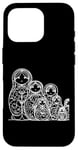 Coque pour iPhone 16 Pro Poupées russes à dessin artistique en une ligne