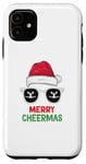 Coque pour iPhone 11 joyeux Cheermas, Pom-pom girl Noël