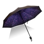 Trois parapluies pliants de Dessin animé, Plastique Noir, crème Solaire, Protection UV-Blue_100cm de diamètre