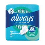 Always Ultra Day Sanitary Pads Normal Wings Size 1 Packet x13 Pads Pack of 16