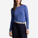 Cable-Knit Wool-Cashmere Sweater - Dockside Blue Heather