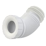 Raccord de WC - Blanc - Longueur de 200 à 520 mm - Flexible