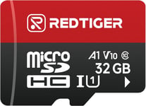 Carte Micro Sd Haute Vitesse 32 Go Avec Adaptateur, Microsdhc Uhs-I Classe 10, U1, V10 A1, Compatible Avec Les Caméras Embarquées Et L'Enregistrement Vidéo