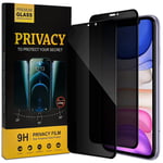 2X Anti Spy Protection Écran Pour iPhone XR Protection De Vie Privée En Verre