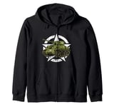 Sherman M4 World War 2 Army Tank Vintage Tank a Military Boy Zip Hoodie