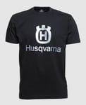 Husqvarna T-Shirt, marinblå - stor logotype L