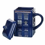 Doctor Who Tardis Mug Kaffe Te Kopp Poliskiosk Keramikmugg Med Lock Cover Födelsedagspresent db