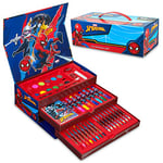 Marvel Set de Coloriage Spiderman Avengers, Coffret Peinture et Coloriage Enfant Malette Dessin Peinture Garcon 40+ Pcs, Idée Cadeau Garcon (Multicolore Spiderman)