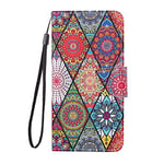 ChoosEU Coque pour Xiaomi Redmi Note 12 5G / Poco X5 5G Cuir Etui avec Silicone Souple Portefeuille Antichoc Étui à Rabat et Folio Motif Support pour Filles Femmes Protection Housse - Mandala