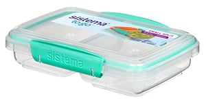 Sistema Small Split TO GO Food Storage Container | 350 ml | Lunch Box with Compartments | BPA-Free | assorted colors