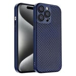 Rdyi6ba8 Ultra Mince Coque Compatible avec iPhone 15 Pro [1000 Trous Respirables] - Housse en PC - Dissipation de la Chaleur Étui pour iPhone 15 Pro - Bleu