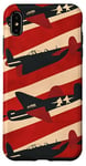 Coque pour iPhone XS Max Coque de téléphone rétro à rayures rouges vintage WWII P40 Tiger Warbird