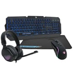 Deep Gaming Pack Gaming Deepx-wing 2 Clavier Souris Incluse Usb Qwert