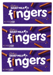 3 x Cadburys Dairy Milk Fingers Chocolate Biscuits Ready Steady Gone 114g