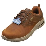 Skechers Delson 3.0 Glavine Mens Casual Trainers in Dark Brown - 7 UK