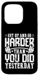 Coque pour iPhone 15 Pro Citation d'entraînement de motivation pour les amateurs de fitness