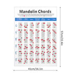 Practical Mandolin Chord Chart Fretboard Notes Coated Paper For Beginners Ad NDE